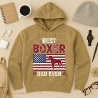 Best Boxer Dad Ever American Flag Dog Dad Hoodie thumb 3