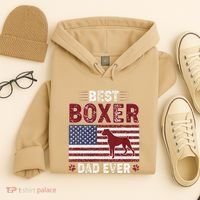 Best Boxer Dad Ever American Flag Dog Dad Hoodie thumb 4