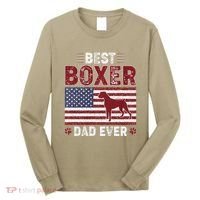 Best Boxer Dad Ever American Flag Dog Dad Long Sleeve Shirt thumb 0