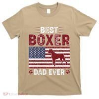Best Boxer Dad Ever American Flag Dog Dad T-Shirt thumb 0
