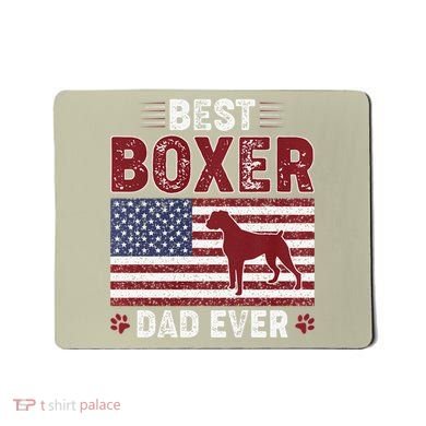 Best Boxer Dad Ever American Flag Dog Dad Mousepad