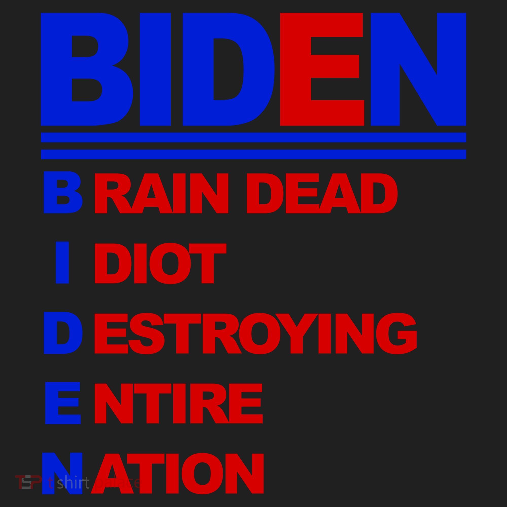 Biden Brain Dead Idiot Destroying Entire Nation Women's Sweatshirt