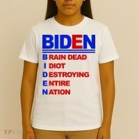 Biden Brain Dead Idiot Destroying Entire Nation T-Shirt thumb 4