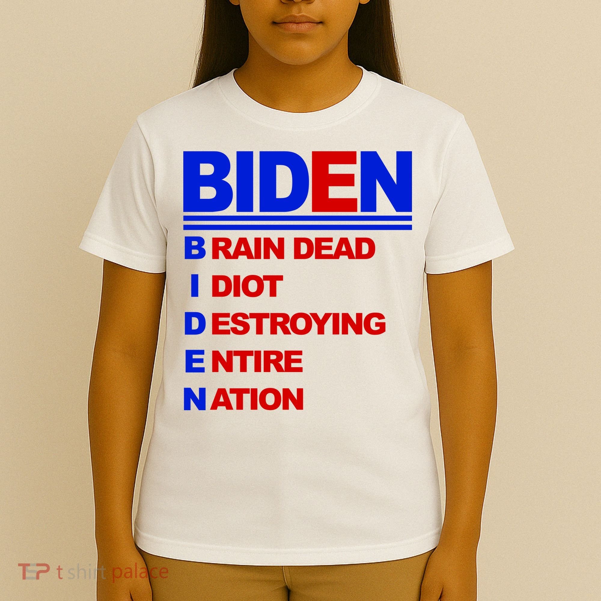 Biden Brain Dead Idiot Destroying Entire Nation T-Shirt