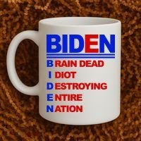 Biden Brain Dead Idiot Destroying Entire Nation Coffee Mug thumb 2