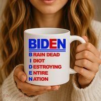 Biden Brain Dead Idiot Destroying Entire Nation Coffee Mug thumb 3