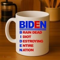 Biden Brain Dead Idiot Destroying Entire Nation Coffee Mug thumb 4