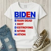 Biden Brain Dead Idiot Destroying Entire Nation Women's T-Shirt thumb 3