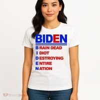 Biden Brain Dead Idiot Destroying Entire Nation Women's T-Shirt thumb 4