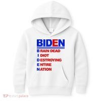 Biden Brain Dead Idiot Destroying Entire Nation Kids Hoodie thumb 0