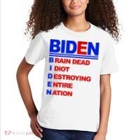 Biden Brain Dead Idiot Destroying Entire Nation Kids T-Shirt thumb 2