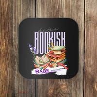Bookish Babe Dark Romance Merch Funny Coaster thumb 0