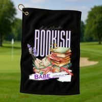 Bookish Babe Dark Romance Merch Funny Golf Towel thumb 1