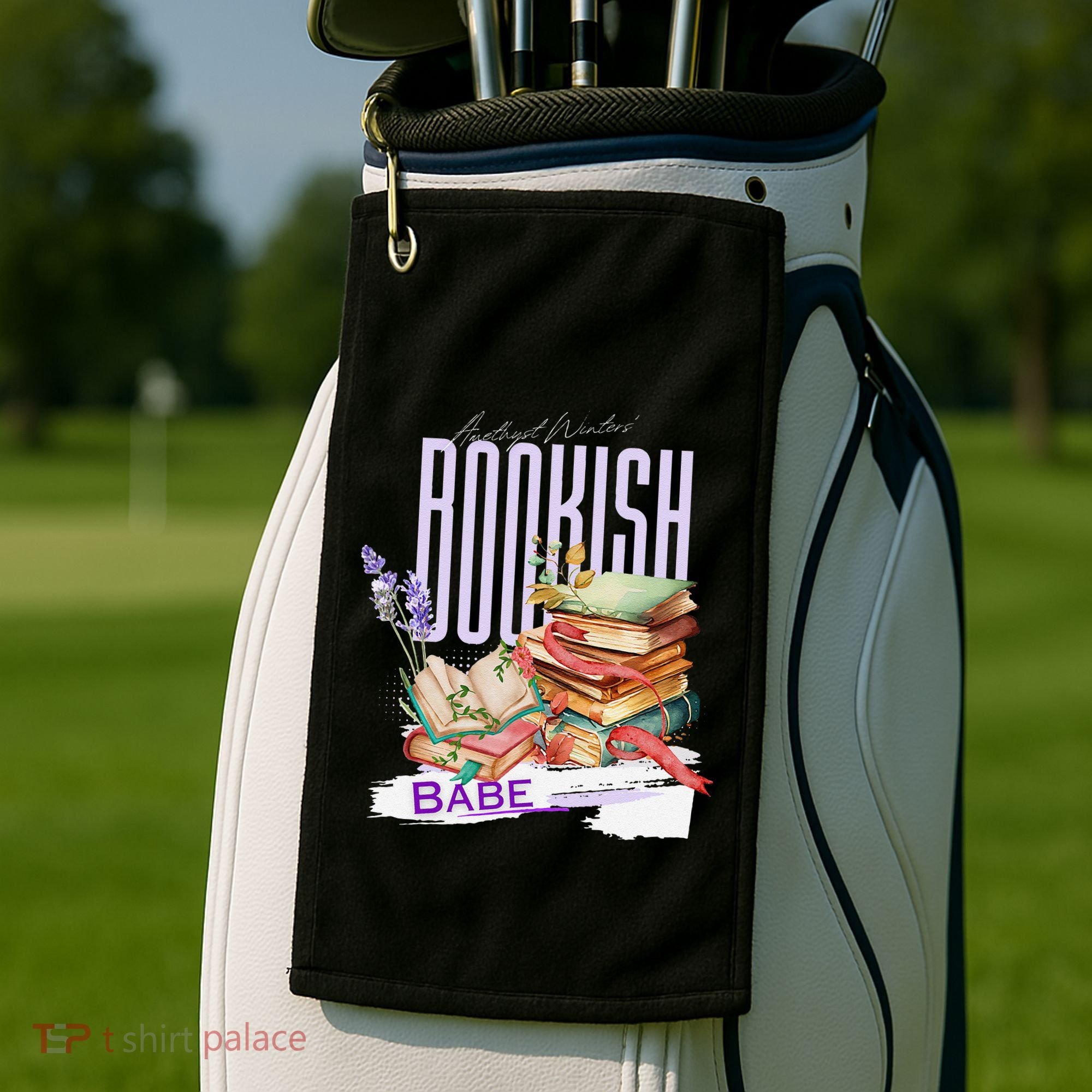 Bookish Babe Dark Romance Merch Funny Golf Towel