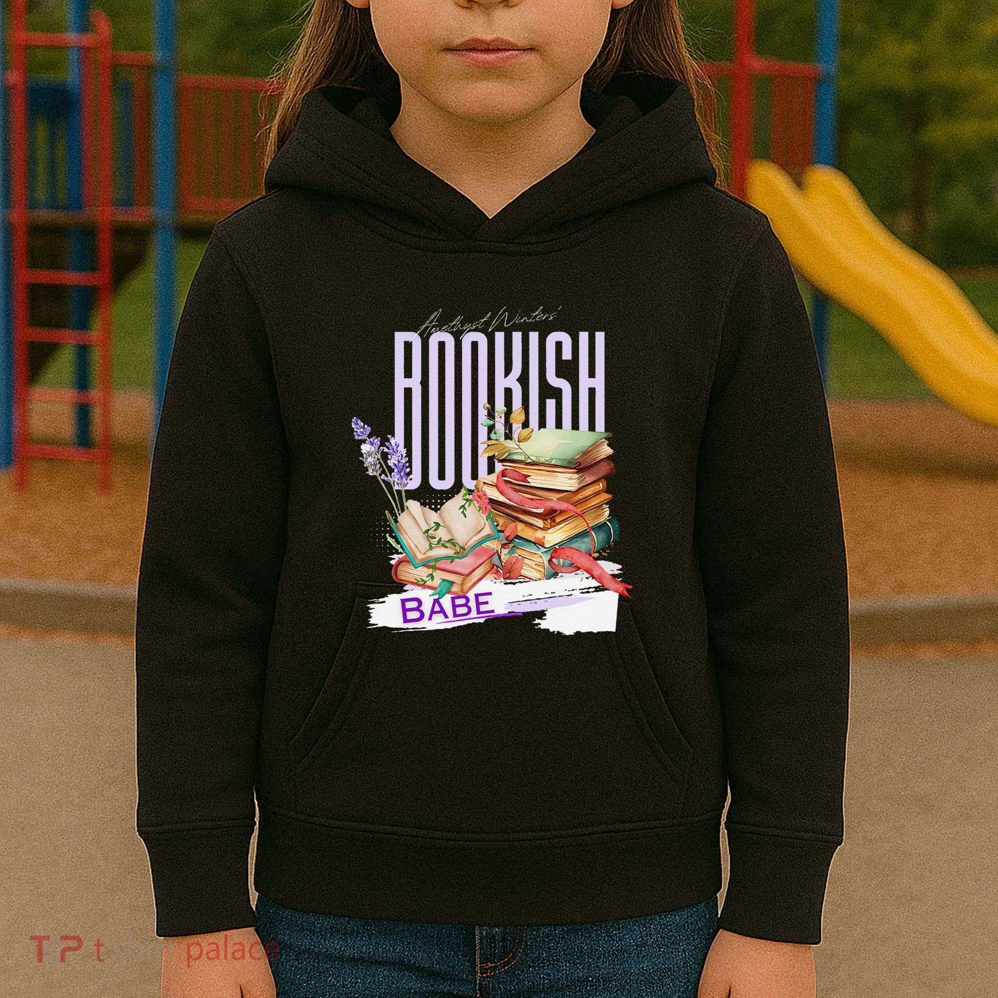 Bookish Babe Dark Romance Merch Funny Kids Hoodie