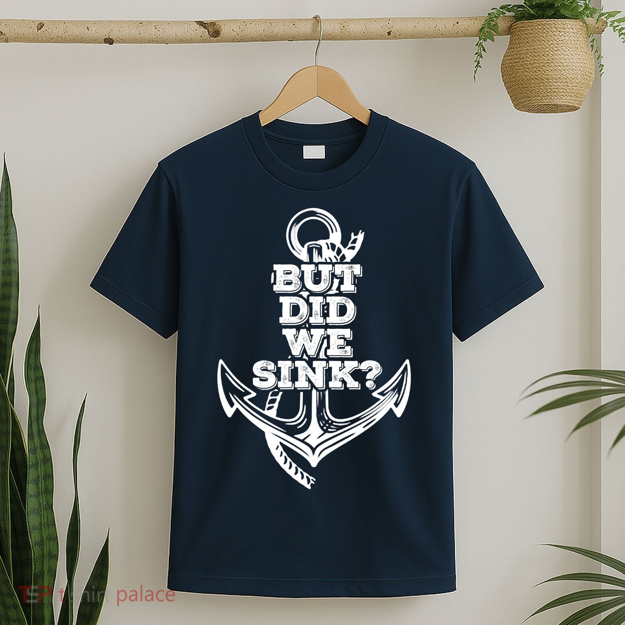 Boating But Did We Sink Flatboat Pontoon Captain Vintage T-Shirt