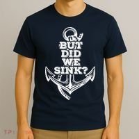 Boating But Did We Sink Flatboat Pontoon Captain Vintage T-Shirt thumb 3