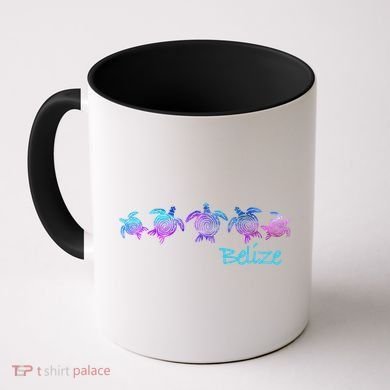 Belize Beach Design / Tribal Turtle Gift Coffee Mug