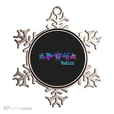 Belize Beach Design / Tribal Turtle Gift Ornament