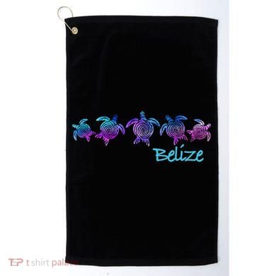 Belize Beach Design / Tribal Turtle Gift Golf Towel