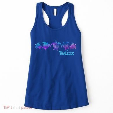 Belize Beach Design / Tribal Turtle Gift Women's Tank Top