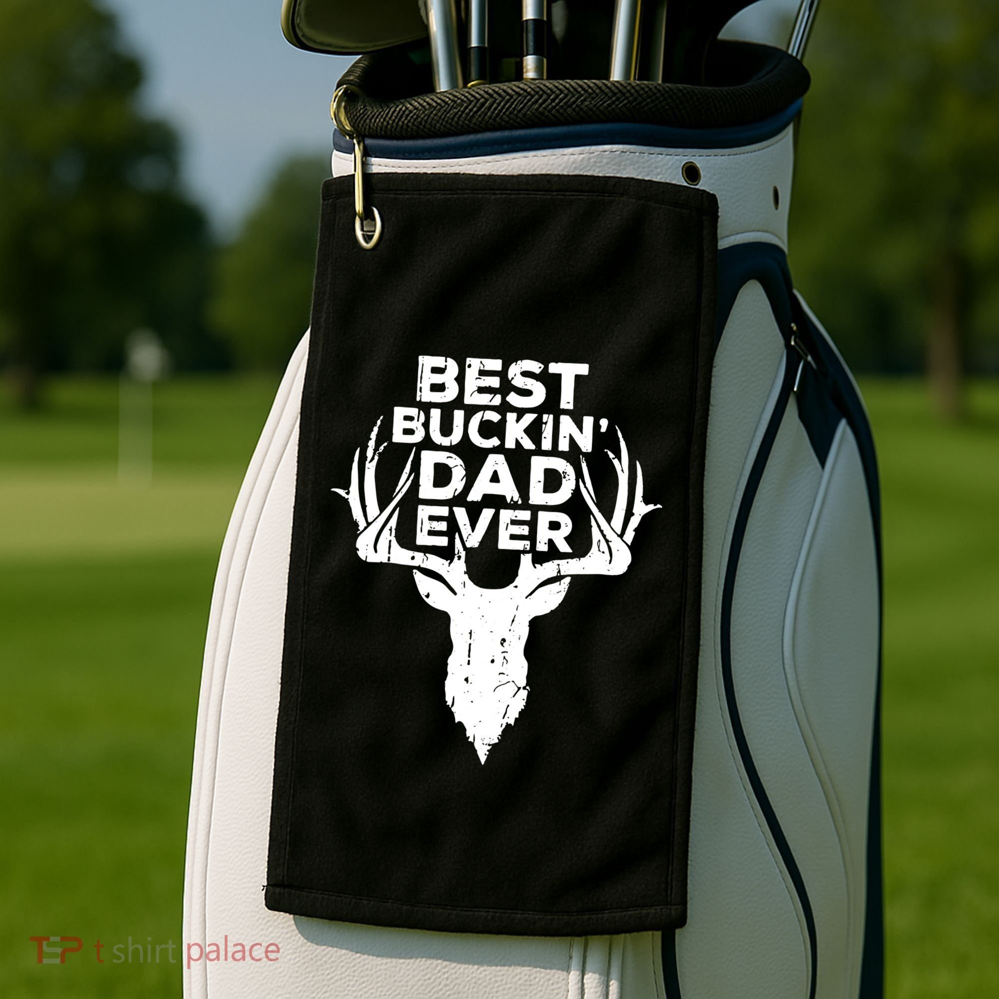 Best Buckin Dad Ever Golf Towel