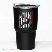 Best Buckin Dad Ever American Flag Deer Hunting Tumbler thumb 0