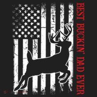 Best Buckin Dad Ever American Flag Deer Hunting Tumbler thumb 3