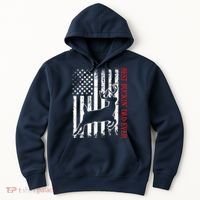 Best Buckin Dad Ever American Flag Deer Hunting Hoodie thumb 0
