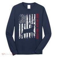Best Buckin Dad Ever American Flag Deer Hunting Long Sleeve Shirt thumb 0
