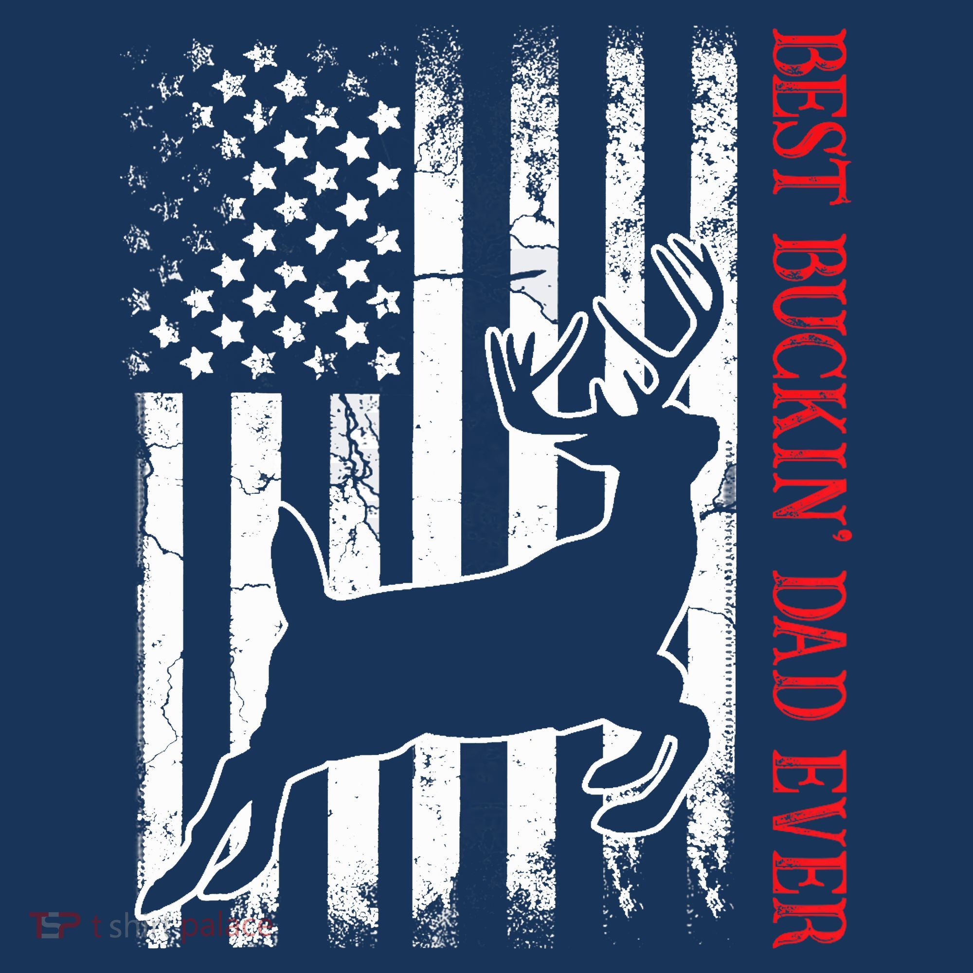 Best Buckin Dad Ever American Flag Deer Hunting Apron