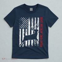 Best Buckin Dad Ever American Flag Deer Hunting T-Shirt thumb 5