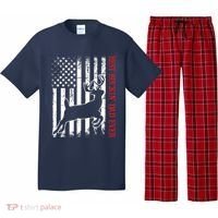 Best Buckin Dad Ever American Flag Deer Hunting Pajama Set thumb 0