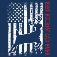Best Buckin Dad Ever American Flag Deer Hunting Pajama Set thumb 2