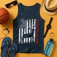 Best Buckin Dad Ever American Flag Deer Hunting Tank Top thumb 4