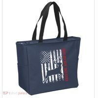 Best Buckin Dad Ever American Flag Deer Hunting Tote Bag thumb 2