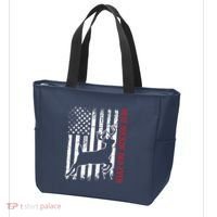 Best Buckin Dad Ever American Flag Deer Hunting Tote Bag thumb 3