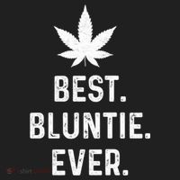 Best Bluntie Ever Funny Stoner Aunt Auntie Marijuana Weed Great Gift Golf Towel thumb 3