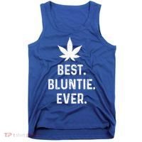 Best Bluntie Ever Funny Stoner Aunt Auntie Marijuana Weed Great Gift Tank Top thumb 0