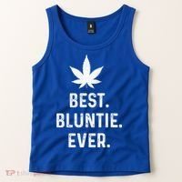 Best Bluntie Ever Funny Stoner Aunt Auntie Marijuana Weed Great Gift Tank Top thumb 2