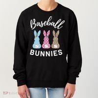 Baseball Bunnies Easter Bunny Mom Funny Gift Women's Sweatshirt thumb 0