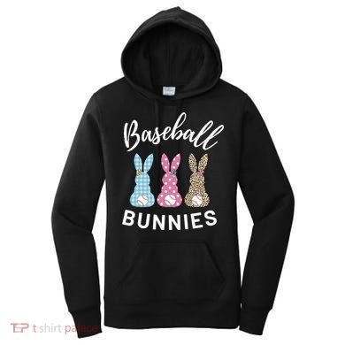 Baseball Bunnies Easter Bunny Mom Funny Gift Women's Hoodie