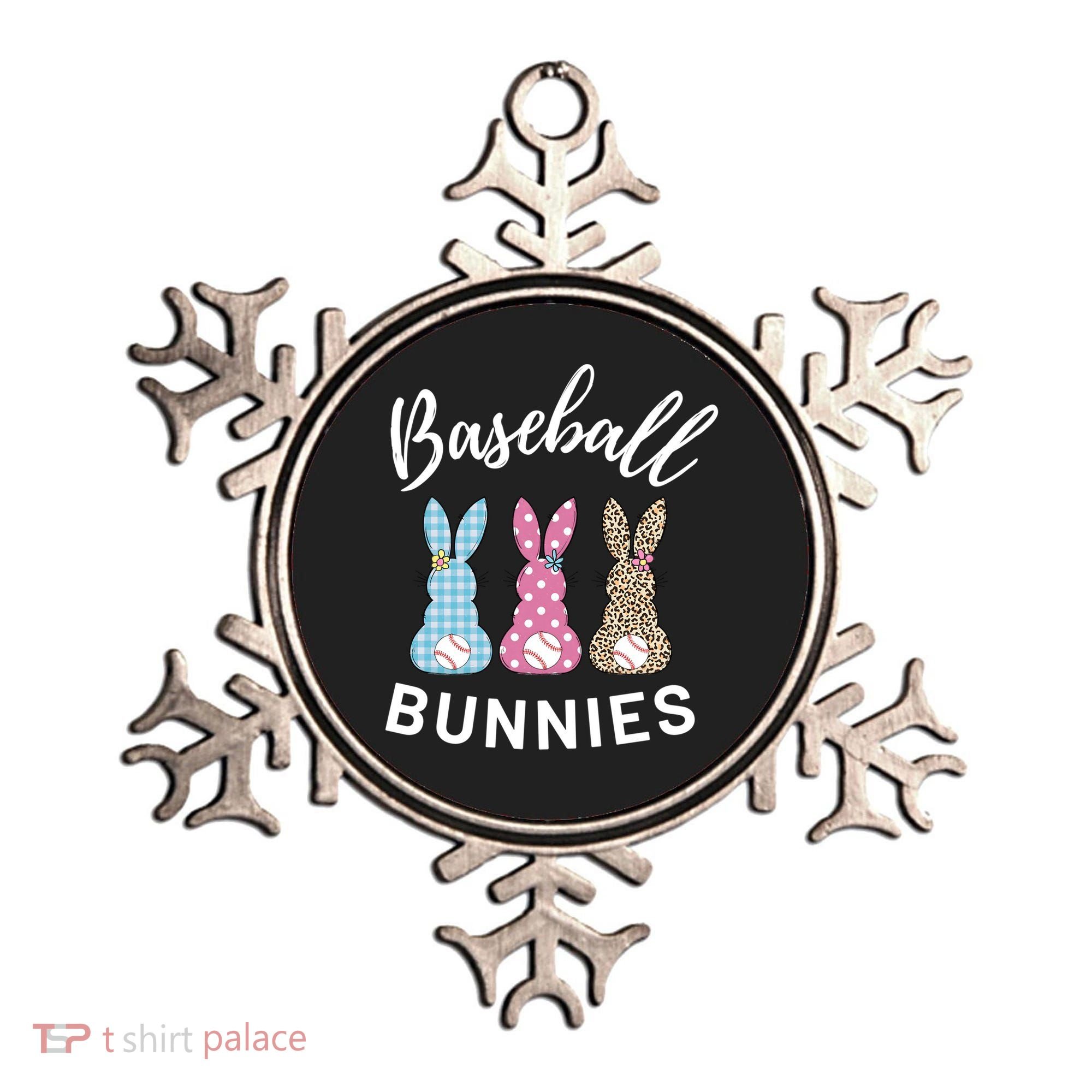Baseball Bunnies Easter Bunny Mom Funny Gift Ornament
