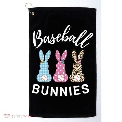 Baseball Bunnies Easter Bunny Mom Funny Gift Golf Towel