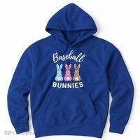 Baseball Bunnies Easter Bunny Mom Funny Gift Hoodie thumb 0