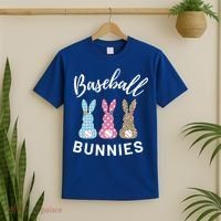 Baseball Bunnies Easter Bunny Mom Funny Gift T-Shirt thumb 2