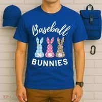 Baseball Bunnies Easter Bunny Mom Funny Gift T-Shirt thumb 6