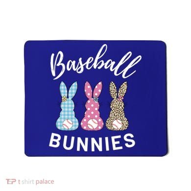 Baseball Bunnies Easter Bunny Mom Funny Gift Mousepad
