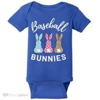 Baseball Bunnies Easter Bunny Mom Funny Gift Baby Bodysuit thumb 0