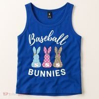 Baseball Bunnies Easter Bunny Mom Funny Gift Tank Top thumb 2